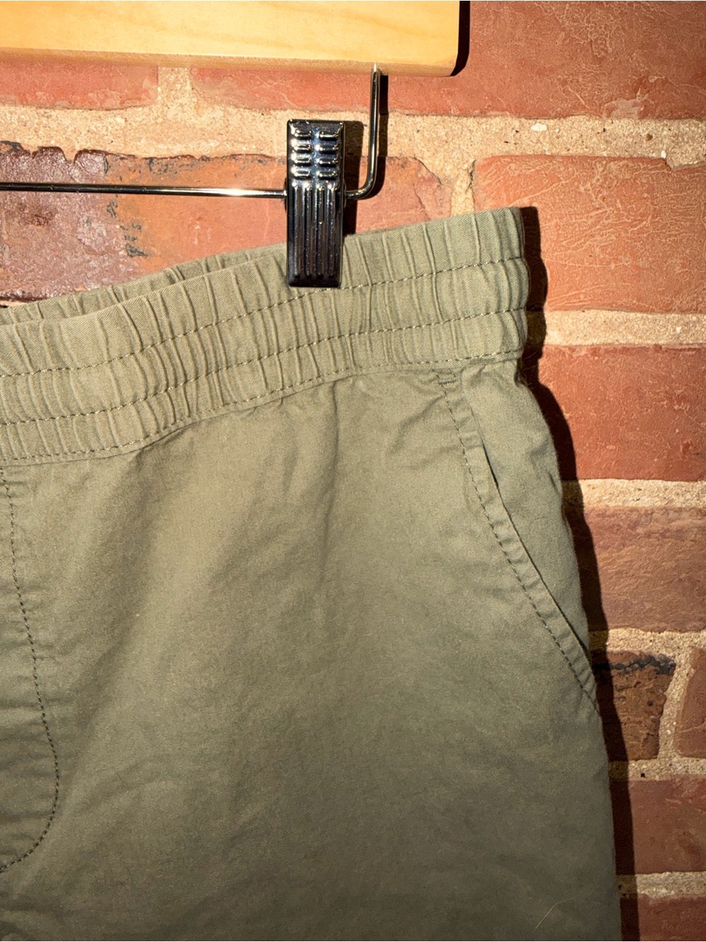 Men's Sonoma Shorts Medium Olive Drawstring Casual Athletic Workout 6’ Seam - Picture 4 of 12